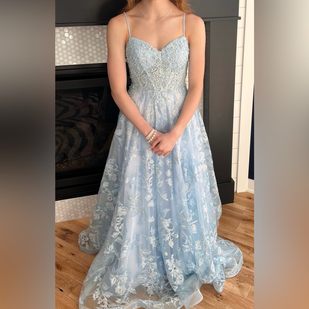 Beaded full skirt prom dress